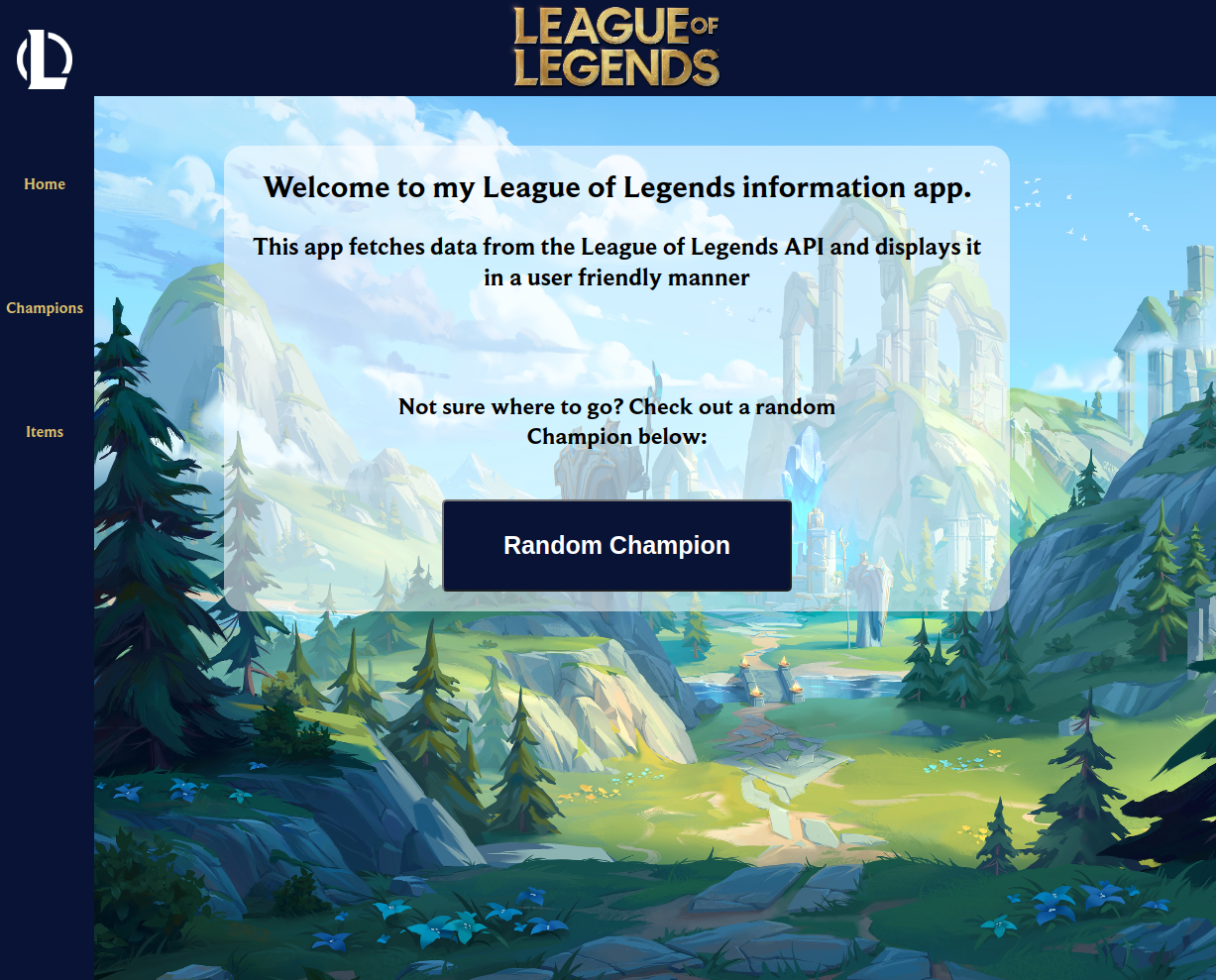 additional screenshots of the app called League of Legends App