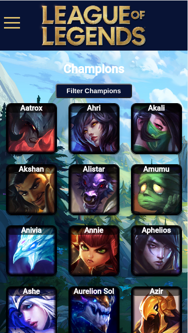 additional screenshots of the app called League of Legends App