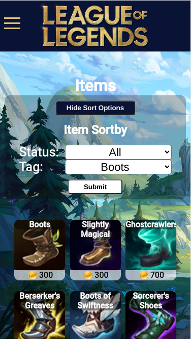 additional screenshots of the app called League of Legends App